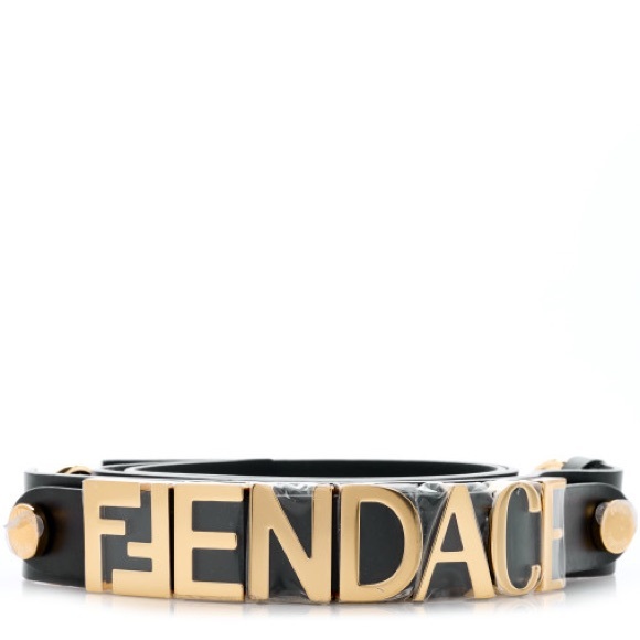 VERSACE X FENDI Calfskin Fendace Logo Belt - Picture 1 of 9